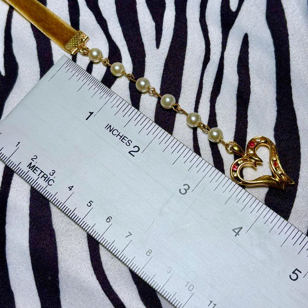 Handmade Velvet Ribbon Beaded Bookmark with Genuine Stones